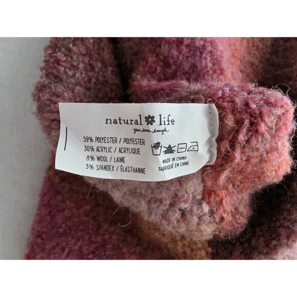 Natural Life Sweater Womens XL Multicolor Long Sleeves Ombre Fuzzy Pink - Picture 9 of 12